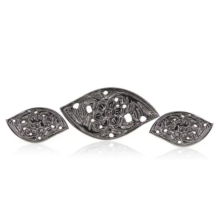 Natural Carved Black Onyx 3 piece for Necklace and Earrings Beads Supplies USA Necklaces Natural Carved Black Onyx 3 piece for Necklace and Earrings Beads Supplies USA Necklaces