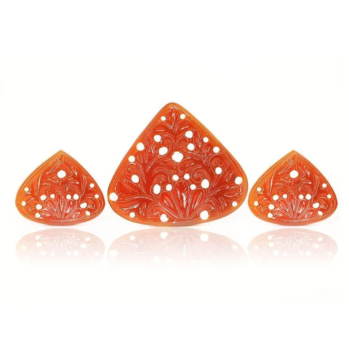 Natural Carved Red Onyx Heart 3 piece for Necklace and Earrings Beads Supplies USA Necklaces Natural Carved Red Onyx Heart 3 piece for Necklace and Earrings Beads Supplies USA Necklaces