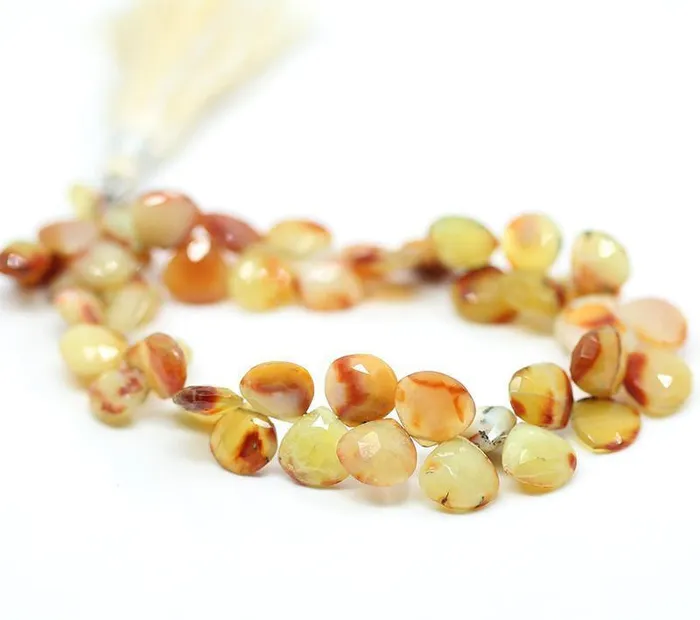 Necklaces Beads Supplies USA 4 inches 710mm Shaded Yellow Opal Faceted Heart Drops Briolette Beads Necklaces Beads Supplies USA 4 inches 710mm Shaded Yellow Opal Faceted Heart Drops Briolette Beads