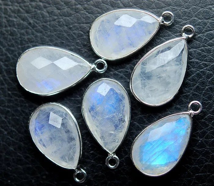 Necklaces Beads Supplies USA 925 Sterling SilverRainbow Moonstone Faceted Pear Shape Pendant 10 Piece Of 1718mm Approx Necklaces Beads Supplies USA 925 Sterling SilverRainbow Moonstone Faceted Pear Shape Pendant 10 Piece Of 1718mm Approx