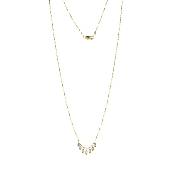 Necklaces Brown Marquise Diamond Fringe Necklace Todd Pownell