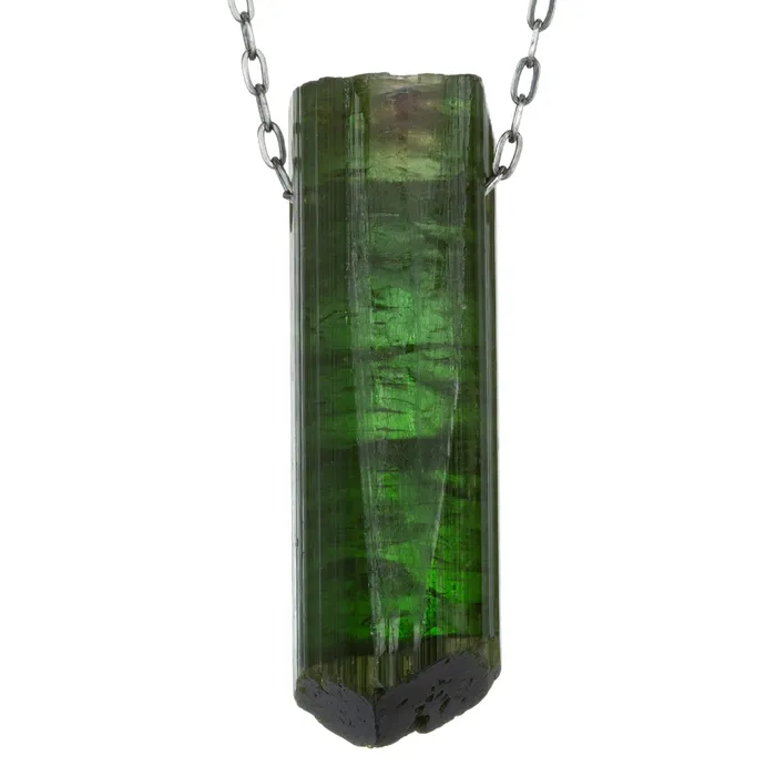 Necklaces Joseph Brooks 47mm Green Tourmaline Crystal Necklace