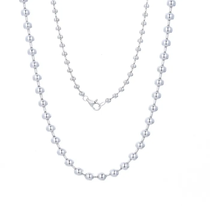 Necklaces Spirito Rosa AEON II New York Chain Necklace Rhodium Plated 925 Silver