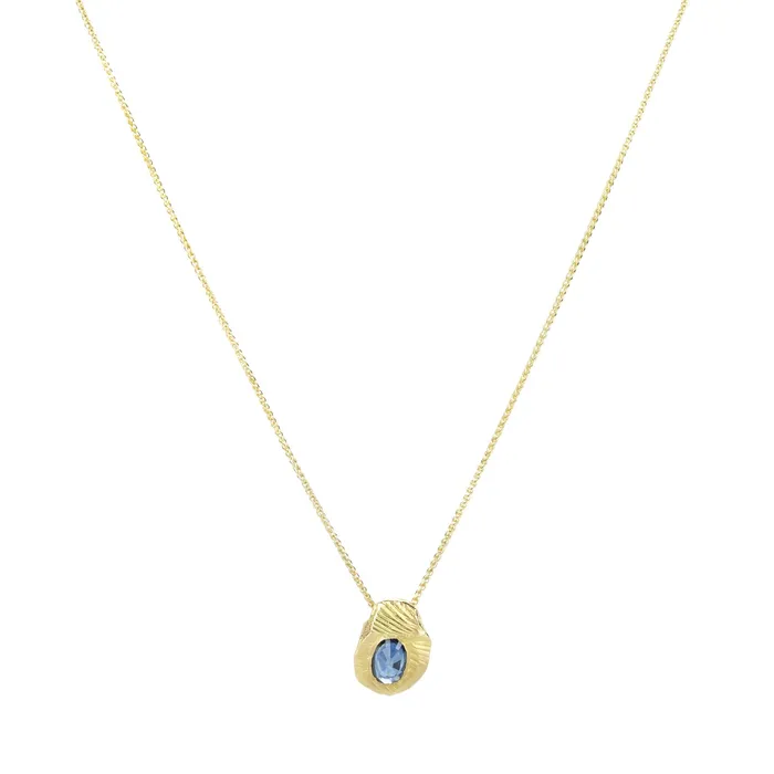 Page Sargisson Necklaces Denim Blue Oval Sapphire Pendant Necklace Page Sargisson Necklaces Denim Blue Oval Sapphire Pendant Necklace