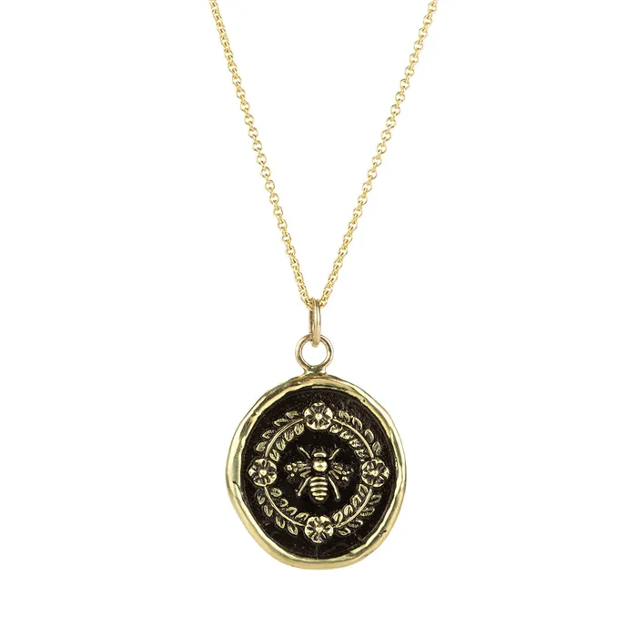 Pyrrha Necklaces 14k Honeybee Talisman Necklace