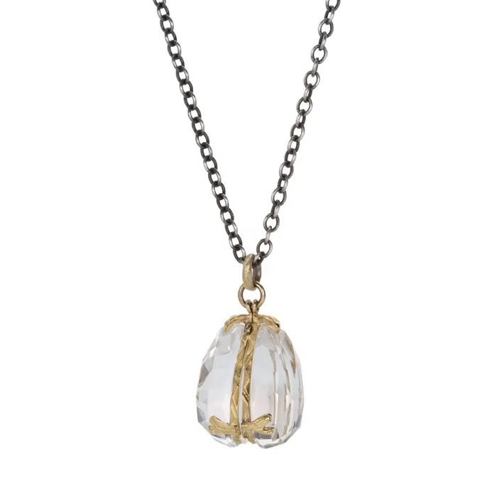 Rock Crystal Locket Pendant Necklace Jamie Joseph Necklaces