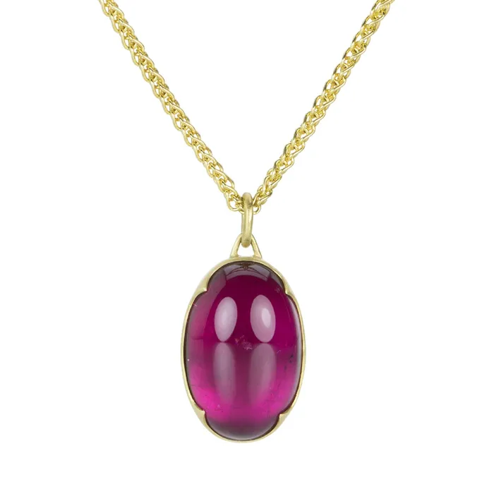 Rubellite Cabochon Necklace Gabriella Kiss Necklaces