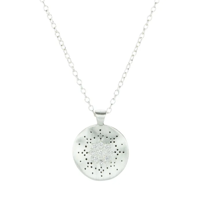 Silver Diamond Reflections Pendant Necklace Adel Chefridi Necklaces
