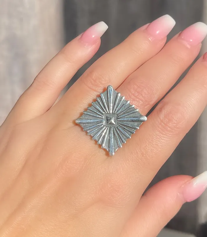 SophiaRene Boutique Rings Sterling Silver Custom Silverwork Squared Up Ring