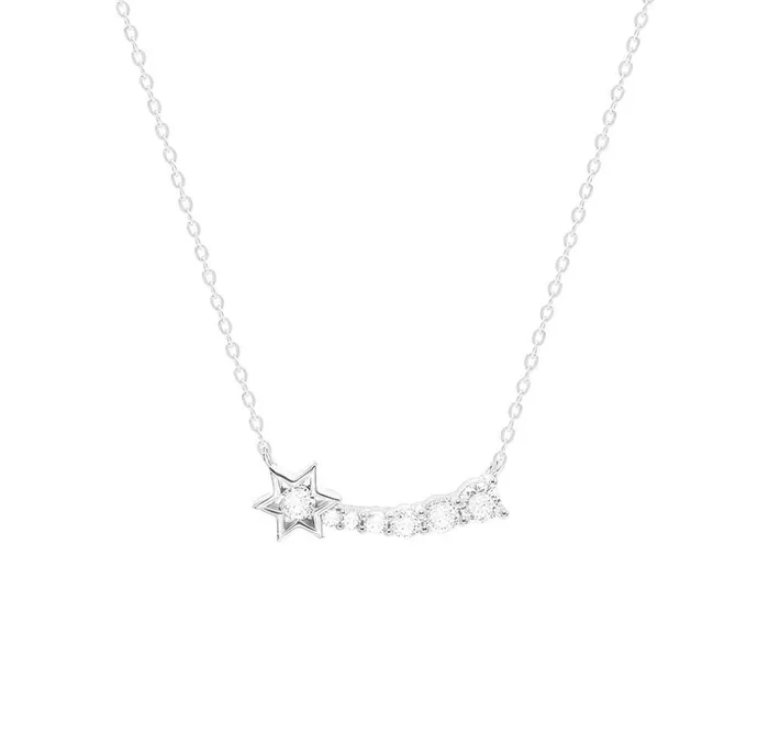 Sophiareneboutique Necklaces Sterling Silver Star Bar CZ Necklace