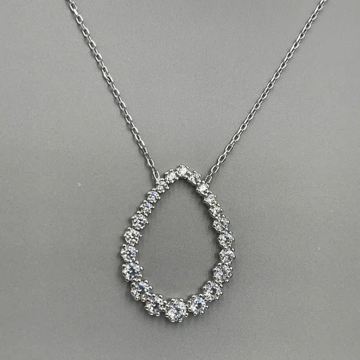 Sterling Silver Italian CZ Necklace Sophiareneboutique Necklaces