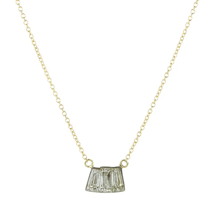 Todd Pownell Necklaces Triple Baguette Diamond Necklace