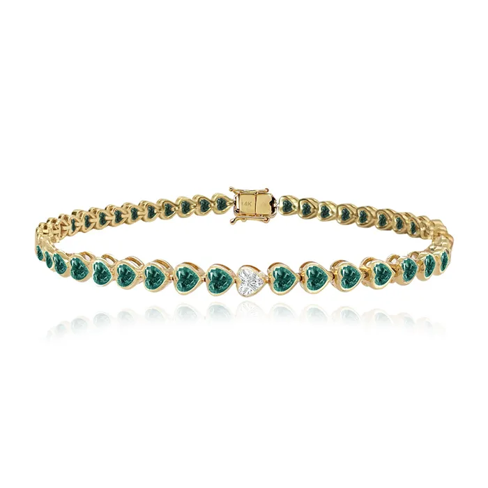 Alev Collection Bracelets Solitaire Diamond Gemstone Bezel Tennis Bracelet