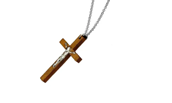 Catholic Jewelry Wooden Cross Pendant Necklace For Women sparklingselections Necklaces Catholic Jewelry Wooden Cross Pendant Necklace For Women sparklingselections Necklaces