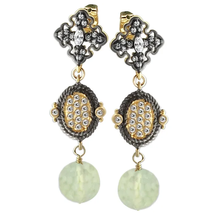 Elisa Ilana Green Tourmaline and White Topaz Earrings10198A Earrings