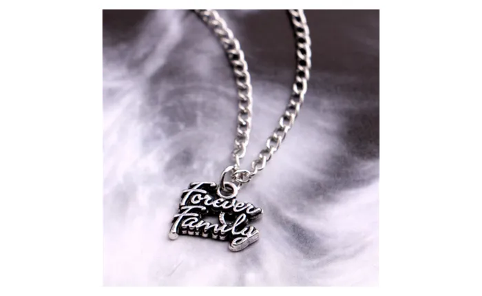 Forever Family Letter Silver Plated Pendant Necklace sparklingselections Necklaces Forever Family Letter Silver Plated Pendant Necklace sparklingselections Necklaces