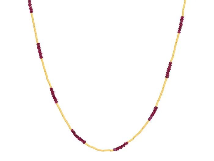 GG GOLD CLS GURHAN Rain Gold Ruby SingleStrand Beaded Short Necklace Stone Clusters Necklaces GG GOLD CLS GURHAN Rain Gold Ruby SingleStrand Beaded Short Necklace Stone Clusters Necklaces