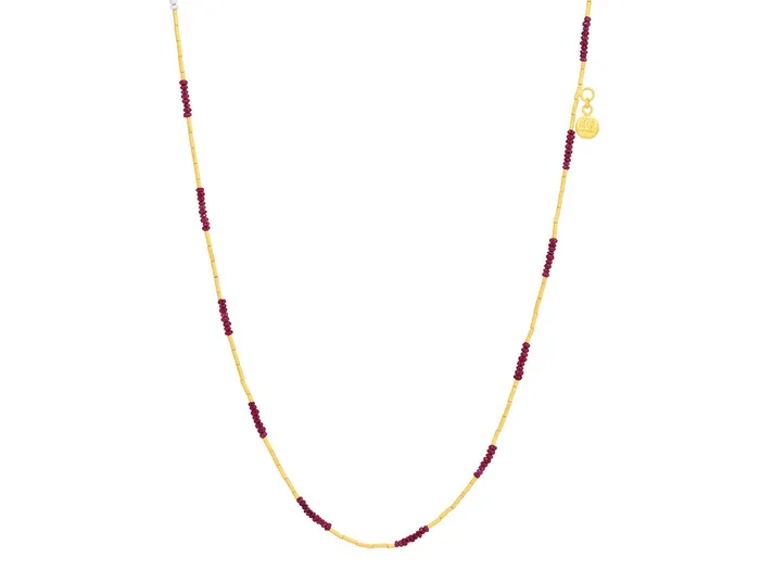 GG GOLD CLS GURHAN Rain Gold Ruby SingleStrand Beaded Short Necklace Stone Clusters Necklaces GG GOLD CLS GURHAN Rain Gold Ruby SingleStrand Beaded Short Necklace Stone Clusters Necklaces