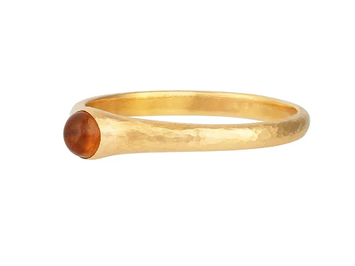 GG GOLD OOAK GURHAN Rain Gold Citrine Stacking Ring 4mm Round Stone Rings