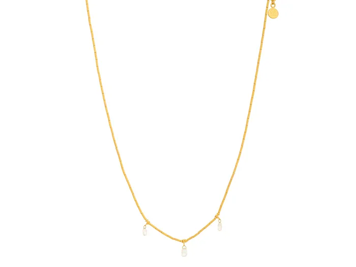 GG GOLD OOAK Necklaces GURHAN Rain Gold Diamond SingleStrand Short Necklace Thin Gold Tubes with Triple Briolettes GG GOLD OOAK Necklaces GURHAN Rain Gold Diamond SingleStrand Short Necklace Thin Gold Tubes with Triple Briolettes
