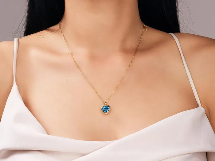 GURHAN Prism Gold Topaz Pendant Necklace 12mm Heart Shape GG GOLD CLR Necklaces GURHAN Prism Gold Topaz Pendant Necklace 12mm Heart Shape GG GOLD CLR Necklaces