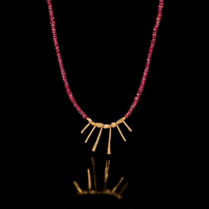 Gzahav Red Sapphire Necklace Necklaces