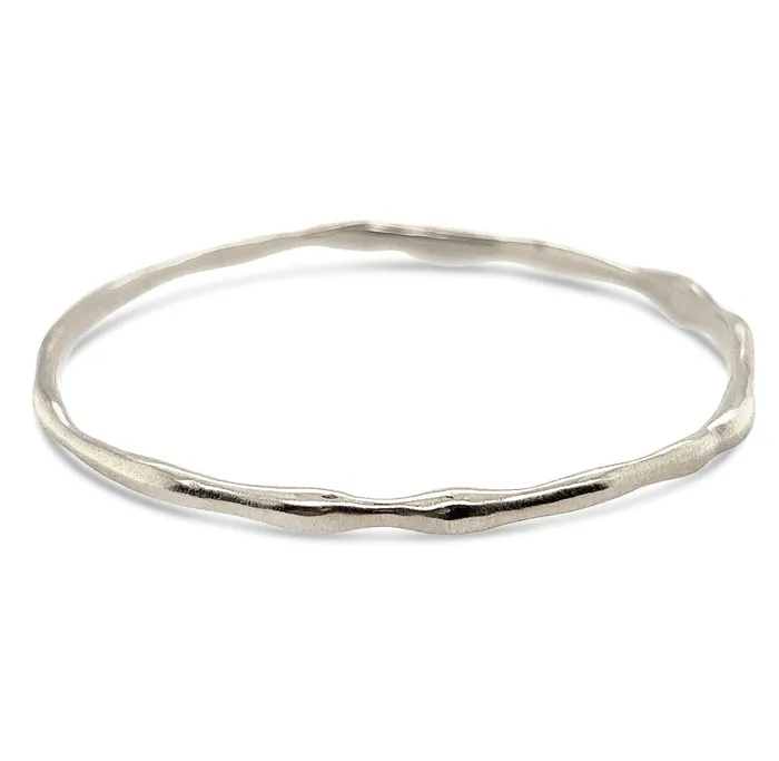 Hand carved Freeform Single Bangle Bracelet in 10k gold Emily Amey Jewelry Bracelets