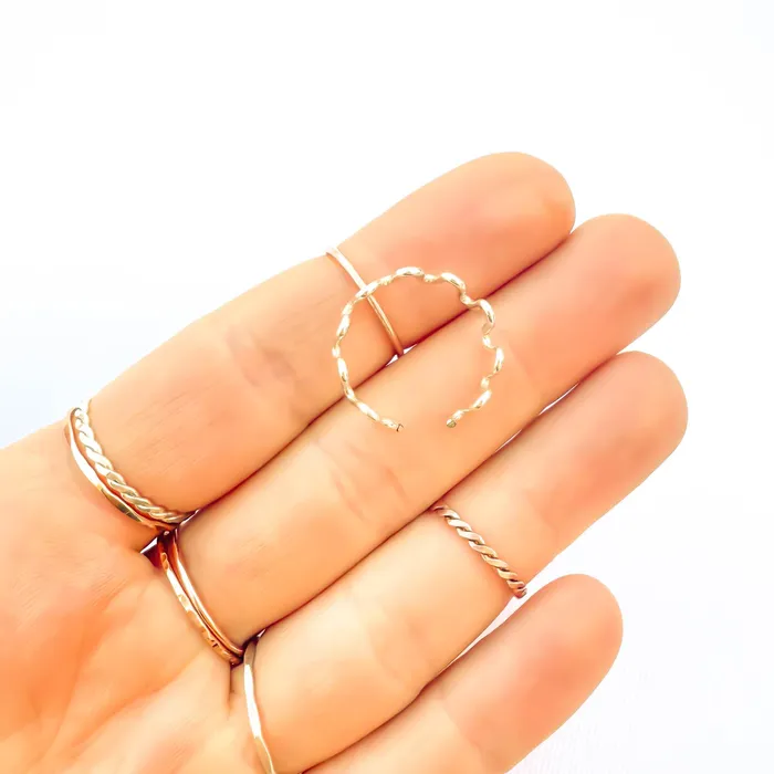 Hoops By Hand Squiggle Toe Ring Sterling Silver Rings