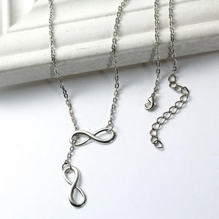 InfiniteLove Antique Silver Necklace Luxury Silver Color High Quality Choker Collier Necklace Jewelry sparklingselections Necklaces