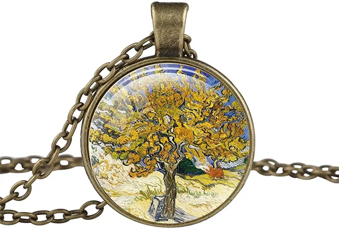 Life Tree Glass Cabochon Pendant Necklace sparklingselections Necklaces