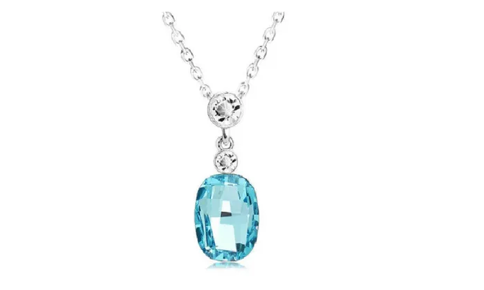 Necklaces Austrian Crystal Zircon Square Pendant Necklace sparklingselections Necklaces Austrian Crystal Zircon Square Pendant Necklace sparklingselections