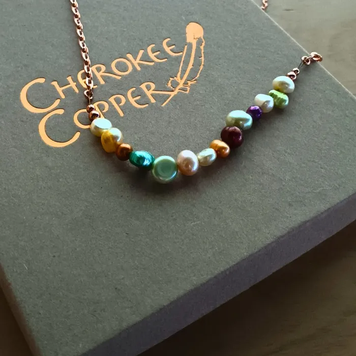 Necklaces Cherokee Copper Three Sisters Pearl Necklace