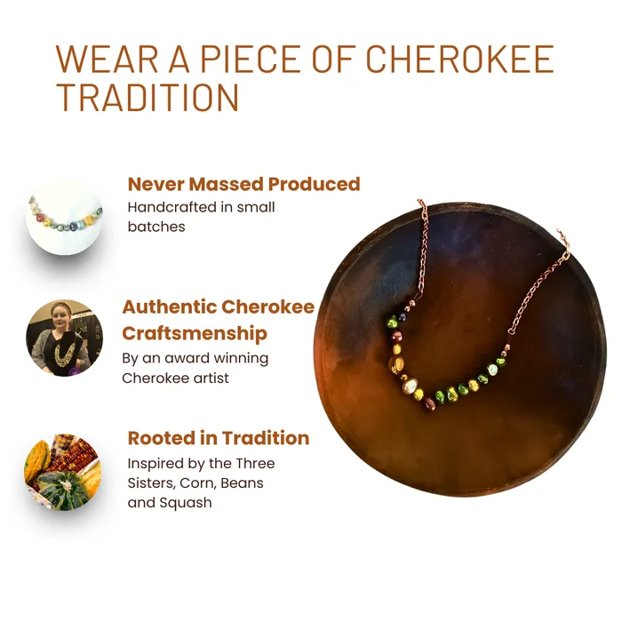 Necklaces Cherokee Copper Three Sisters Pearl Necklace