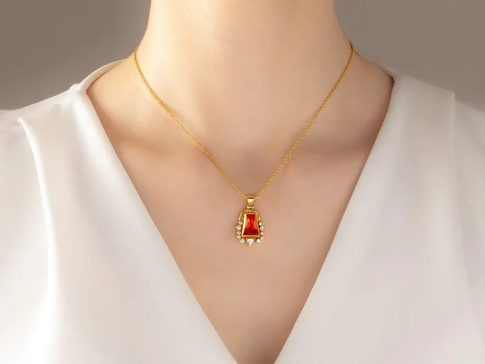 Necklaces GURHAN Muse Gold Opal Pendant Necklace 13x10mm Amorphous set in Wide Frame GG GOLD OOAK Necklaces GURHAN Muse Gold Opal Pendant Necklace 13x10mm Amorphous set in Wide Frame GG GOLD OOAK