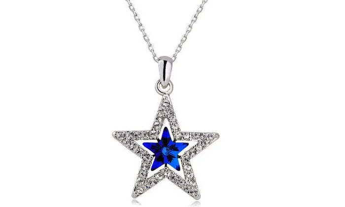 Necklaces sparklingselections Austrian Crystal Moon Star Pendant Necklace