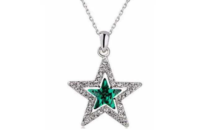 Necklaces sparklingselections Austrian Crystal Moon Star Pendant Necklace Necklaces sparklingselections Austrian Crystal Moon Star Pendant Necklace