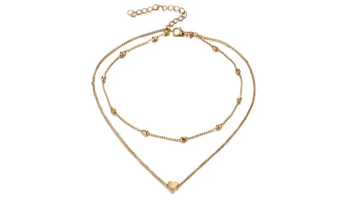 Necklaces sparklingselections Double Horn Heart Peandant Necklace For Women Necklaces sparklingselections Double Horn Heart Peandant Necklace For Women