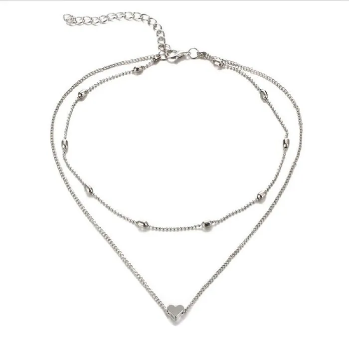 Necklaces sparklingselections Double Horn Heart Peandant Necklace For Women Necklaces sparklingselections Double Horn Heart Peandant Necklace For Women