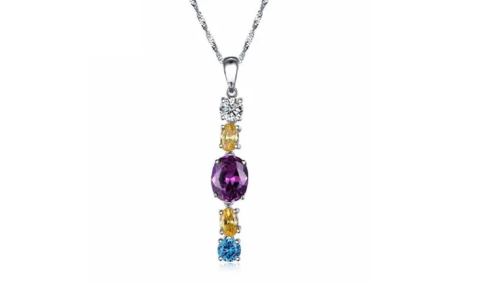 Necklaces sparklingselections Fashion Necklaces 3 Times Silver Color Necklace with 5 Pieces Necklaces sparklingselections Fashion Necklaces 3 Times Silver Color Necklace with 5 Pieces
