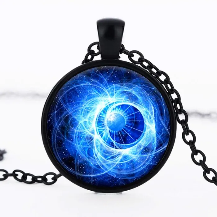 Necklaces sparklingselections Galaxy Planet Round Glass Cabochon Pendant Necklace Necklaces sparklingselections Galaxy Planet Round Glass Cabochon Pendant Necklace