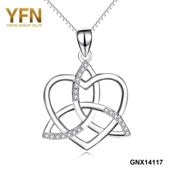 Necklaces sparklingselections Love Heart Celtic Knot Cross Pendant Necklace Necklaces sparklingselections Love Heart Celtic Knot Cross Pendant Necklace