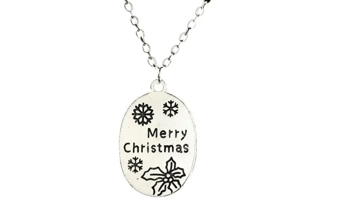 Necklaces sparklingselections Merry Christmas Snowflake Pendant Necklace