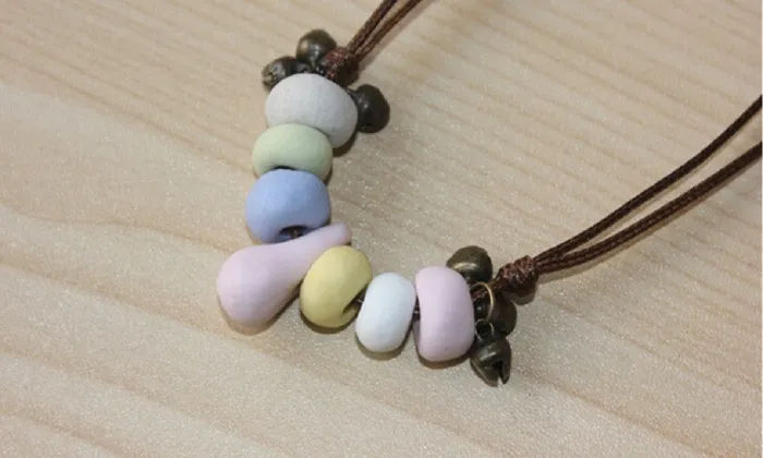 Necklaces sparklingselections Simple Ceramic Beads Shape Pendant Necklace