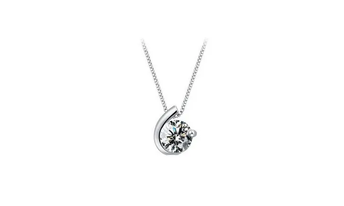 Necklaces sparklingselections Small Cubic Zirconia Diamond Pendant Necklace Necklaces sparklingselections Small Cubic Zirconia Diamond Pendant Necklace