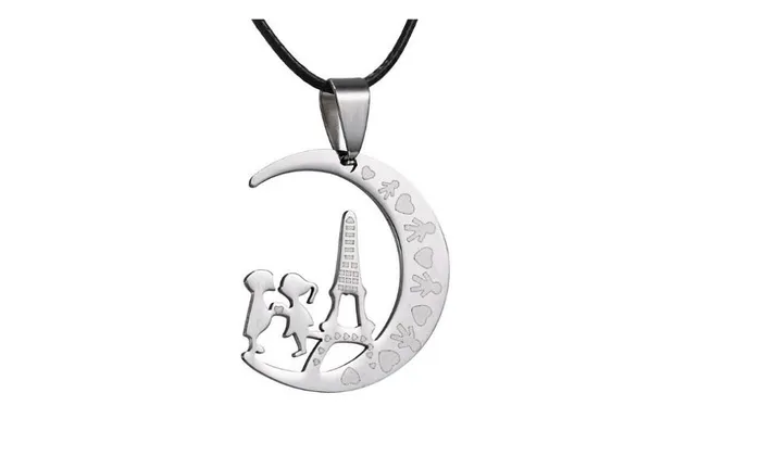 Necklaces Stainless Steel Silver Pendant Necklace sparklingselections
