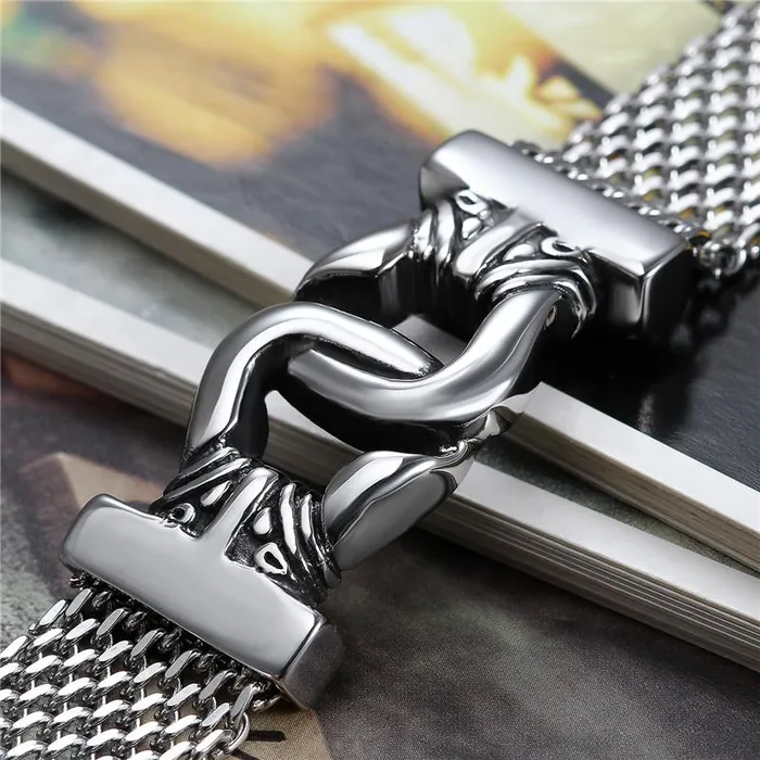 sparklingselections Bracelets Mens Wild Intractable Silver Bracelet