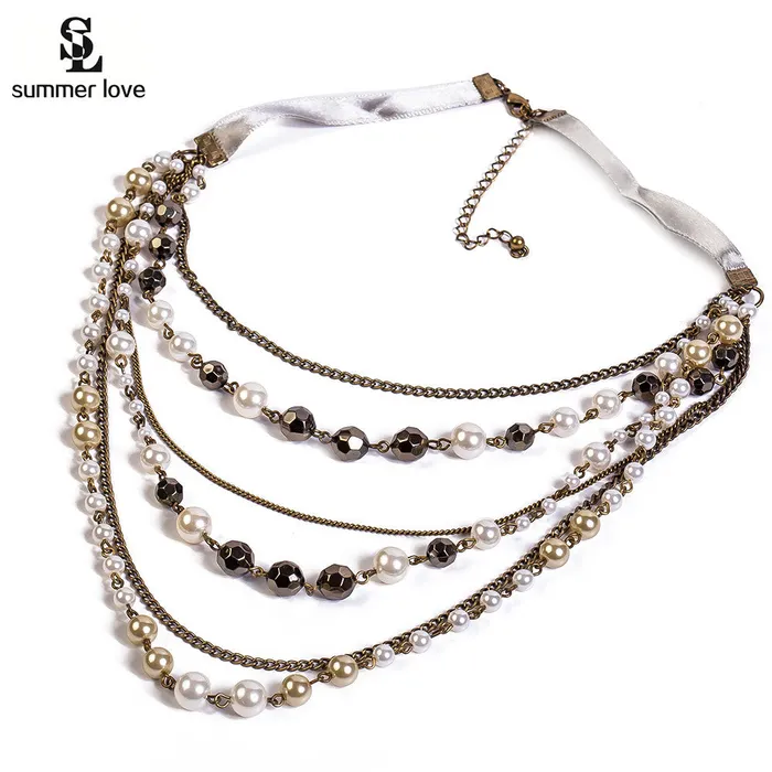 sparklingselections Necklaces Collier Elegant Simulated Pearl Necklace Women sparklingselections Necklaces Collier Elegant Simulated Pearl Necklace Women