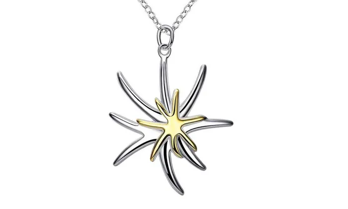 sparklingselections Necklaces Separation Dichroic Starfish Pendant Necklace sparklingselections Necklaces Separation Dichroic Starfish Pendant Necklace