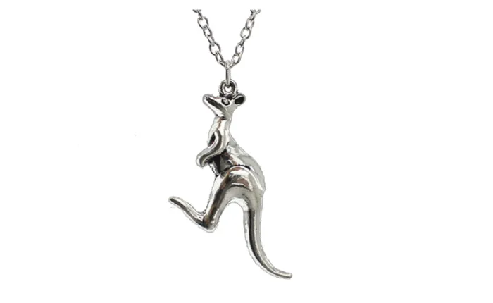 sparklingselections Retro Silver Plated Cute kangaroo Pendant Necklace For Women Necklaces sparklingselections Retro Silver Plated Cute kangaroo Pendant Necklace For Women Necklaces