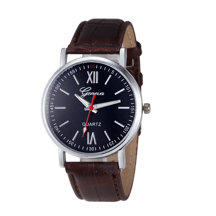 sparklingselections Watches Women Men Leather Analog Quartz Wrist Watch